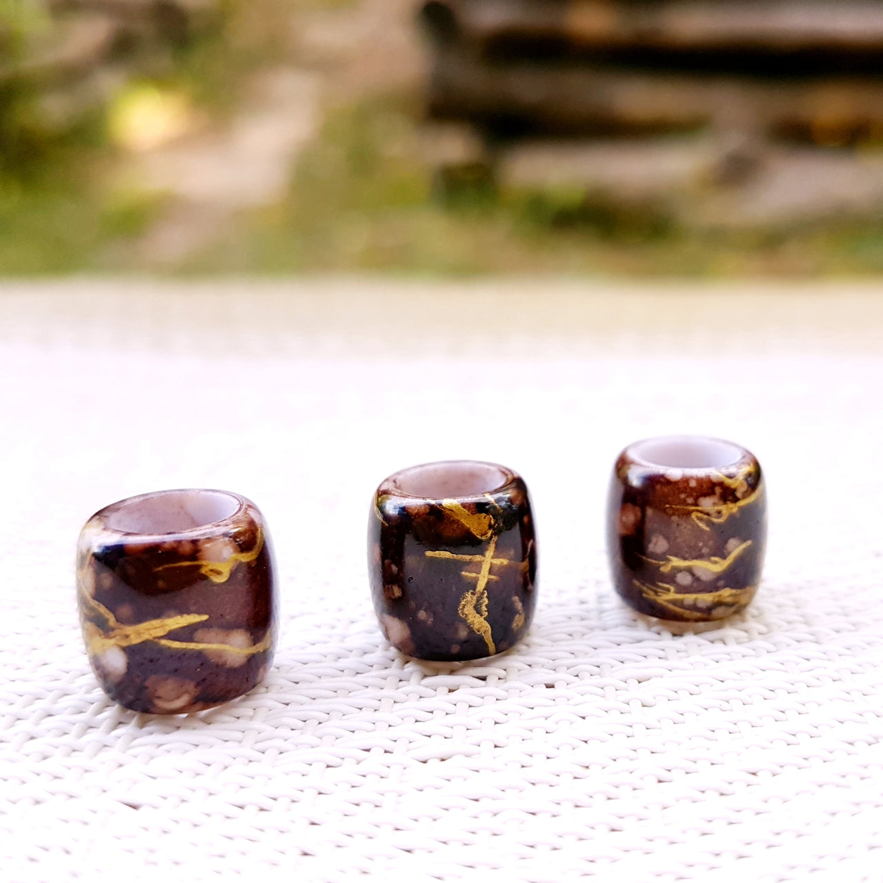 coffee dread beads
