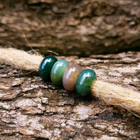 Indian agate dreadlock beads