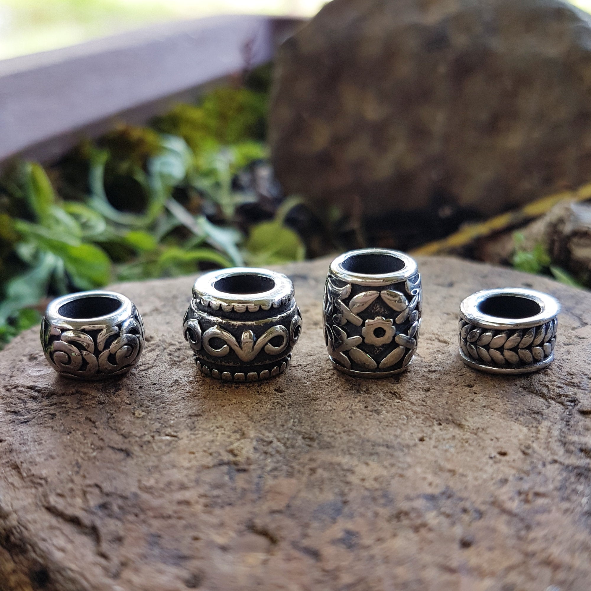 Nature Dreadlock Bead Set | 6mm hole