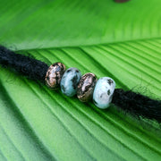 Rhodonite and tianshan blue gemstone beads